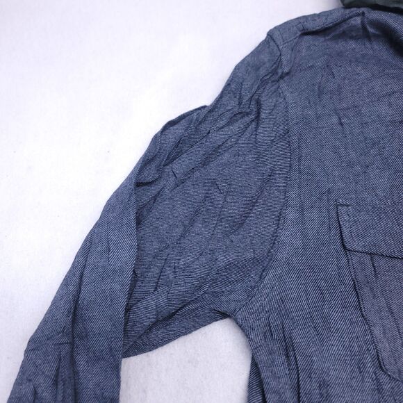 Urban Pipeline Casual Button Up Long Hoodie Mens Size Large L Gray Green - Picture 4 of 10